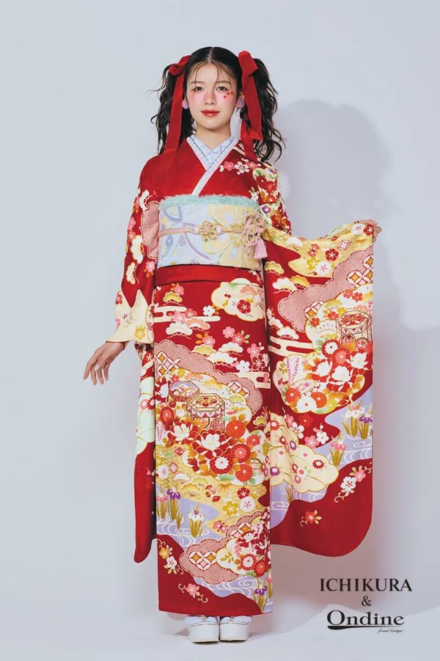 振袖専門店 一蔵の振袖 /赤色/白色/古典/牡丹柄/ E-730-2_古典 | My振袖