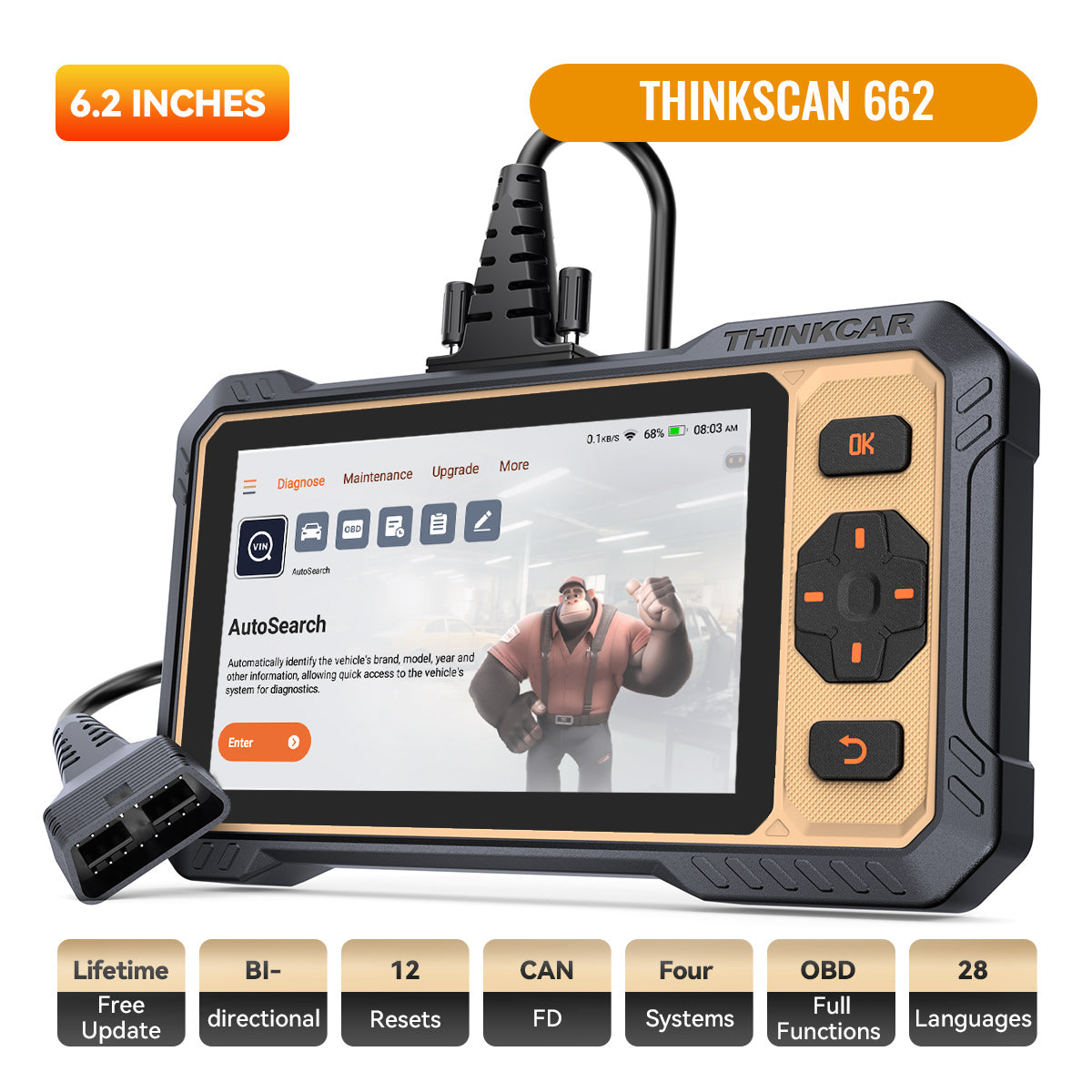 Thinkscan 662 Bi-Directional Free Lifetime Upgrade Scan Tool