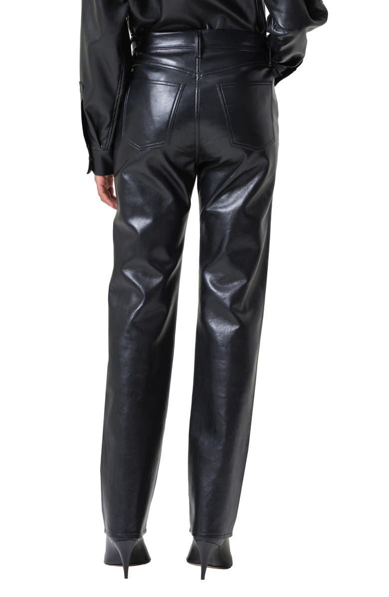 AGOLDE '90s Pinch Waist Straight Leg Leather Blend Pants | Nordstrom
