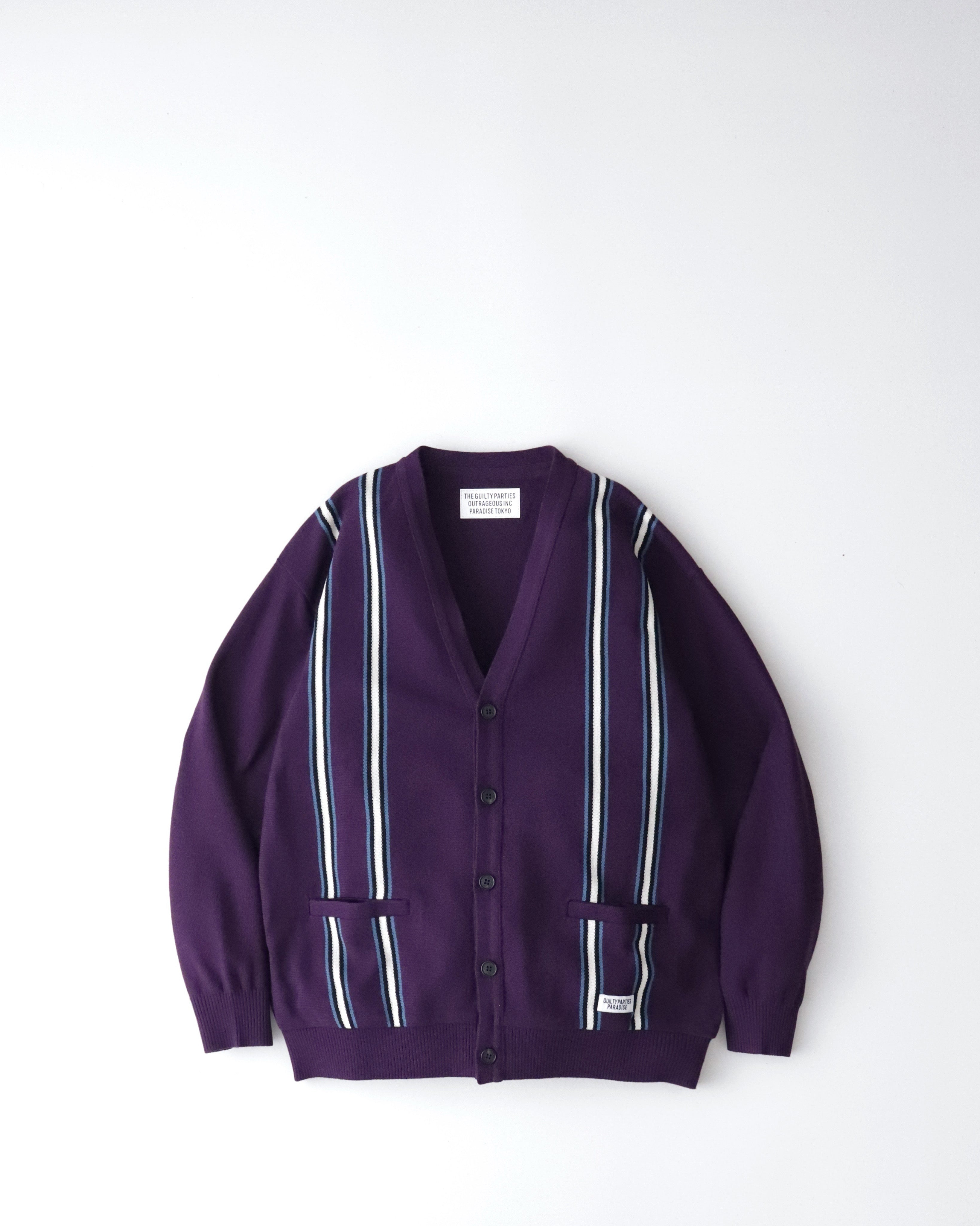 WACKO MARIA STRIPED JACQUARD KNIT CARDIGAN – NCNR ONLINE STORE