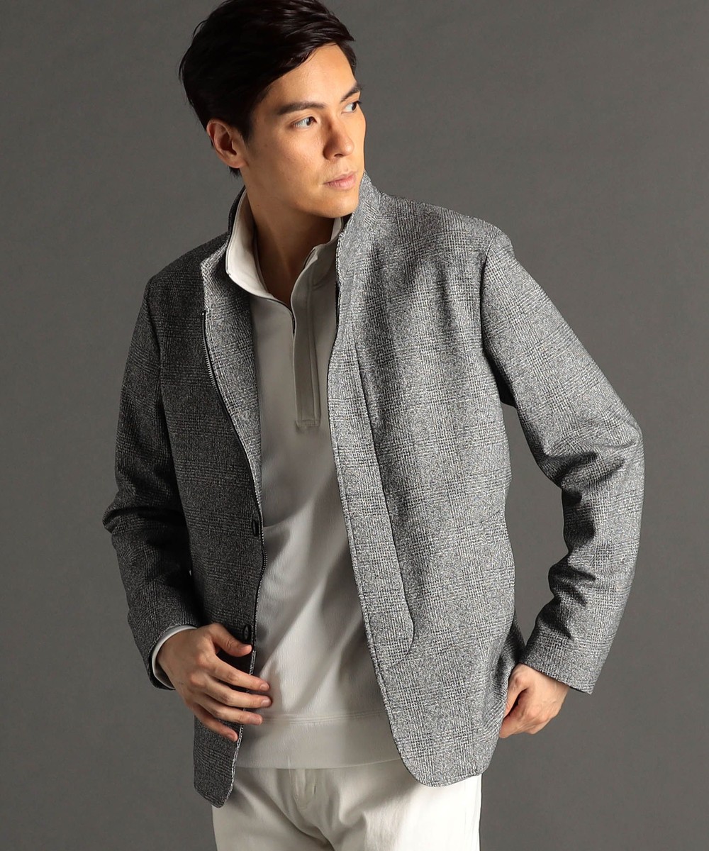 グレンチェック スタンドカラージャケット｜その他ジャケット/ブルゾン