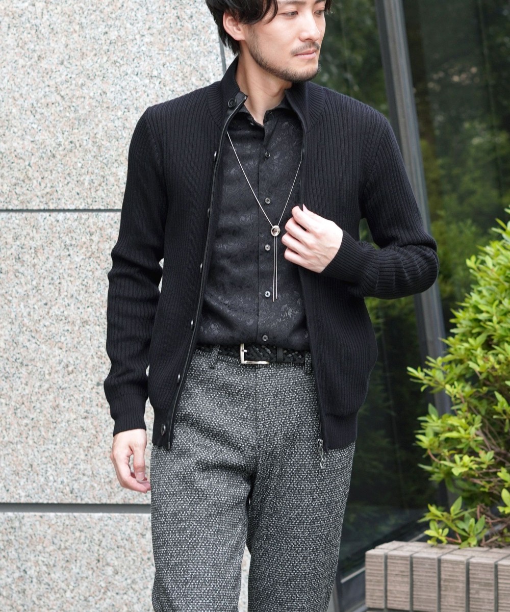 大人カジュアル新品 NICOLE ニコル スタンドカラー ジップアップ