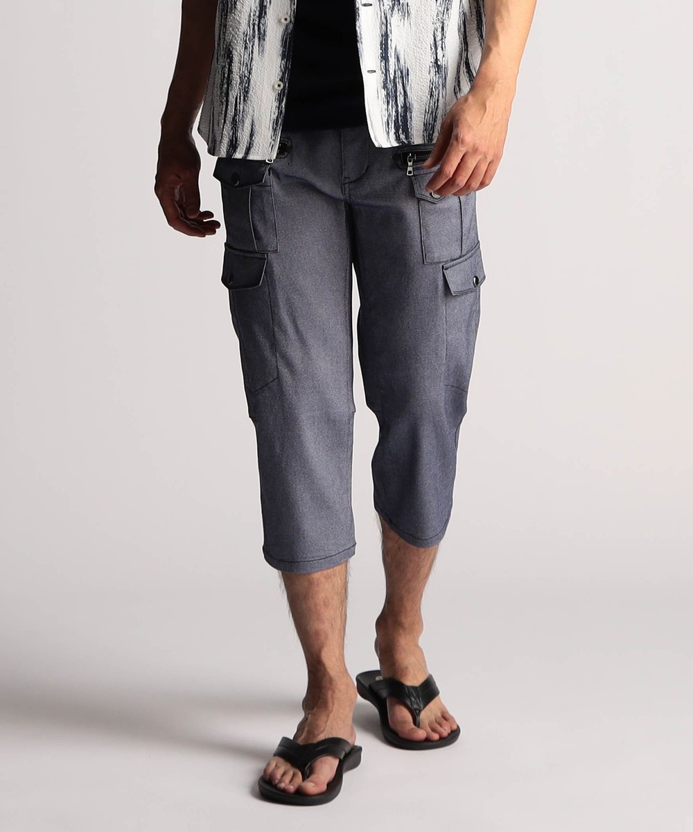 ガムストレッチ クロップドカーゴパンツ｜ショート／ハーフ｜ニコル