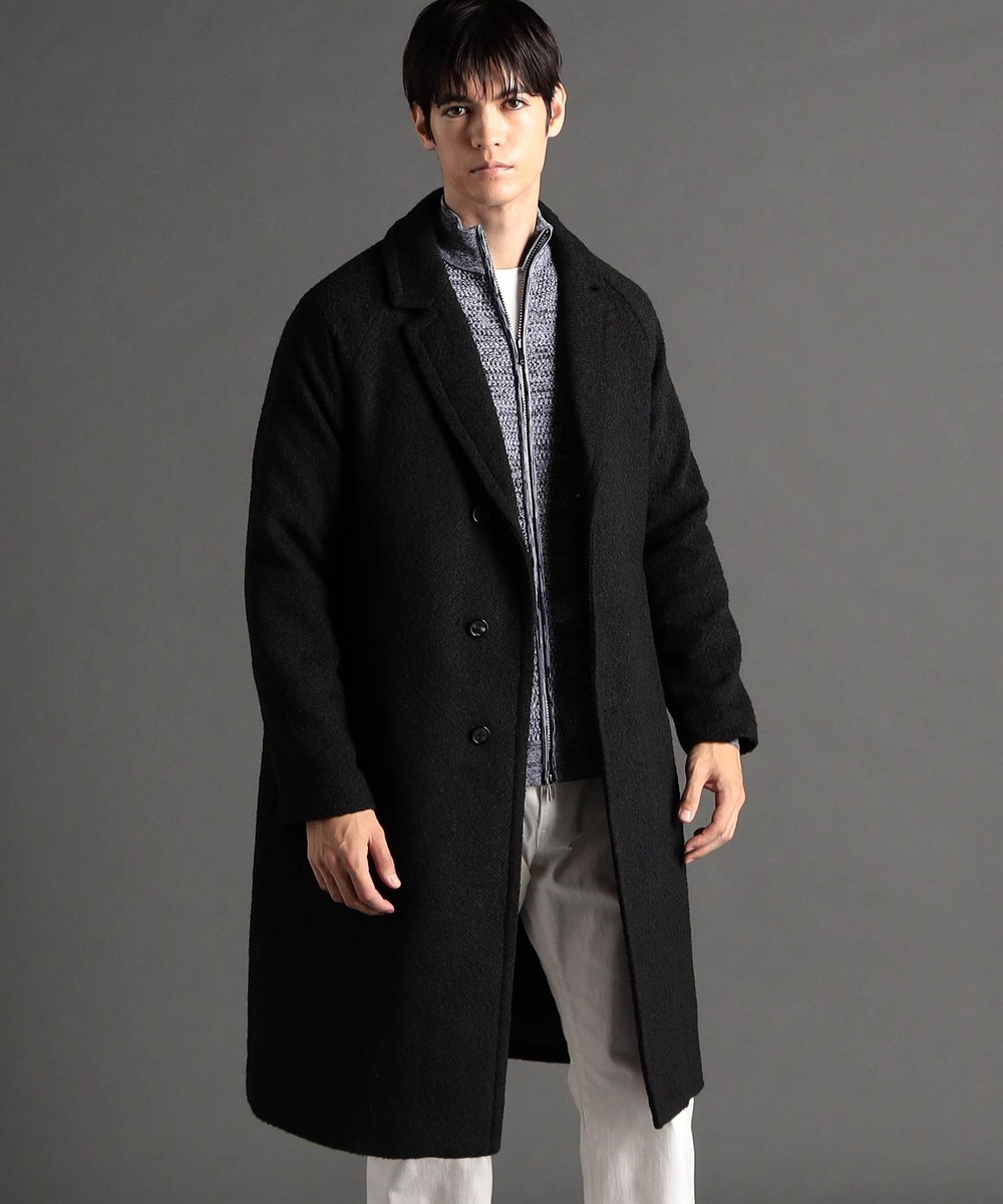 ウーリーヘリンボンツイード チェスターコート｜チェスターコート