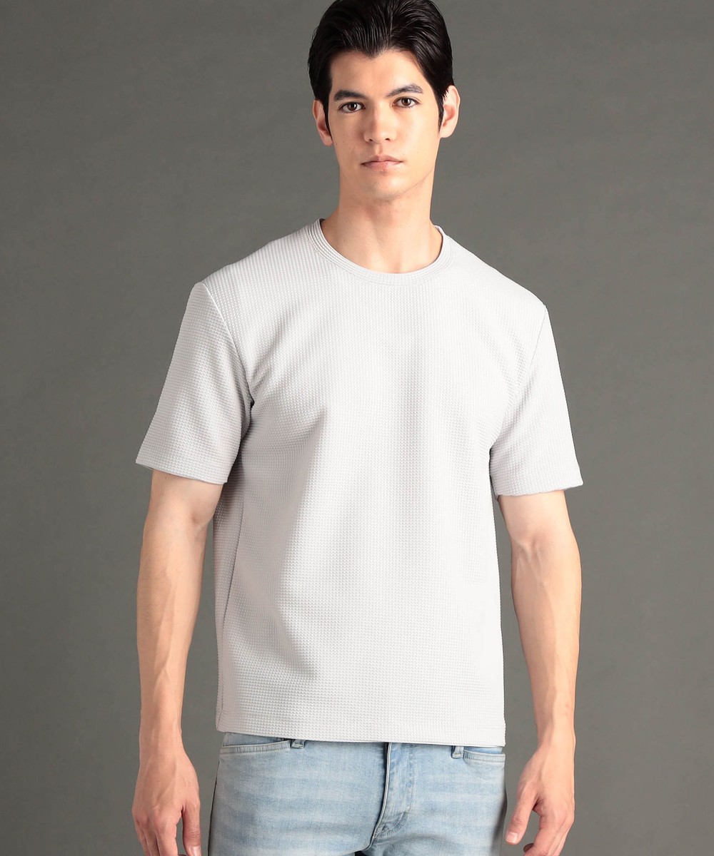 ex/tra】グラフィックジャカード クルーネックTシャツ｜半袖｜ニコル