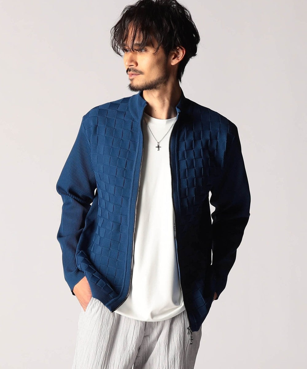 ブロックチェックニットブルゾン｜カーディガン｜ニコル公式通販サイト