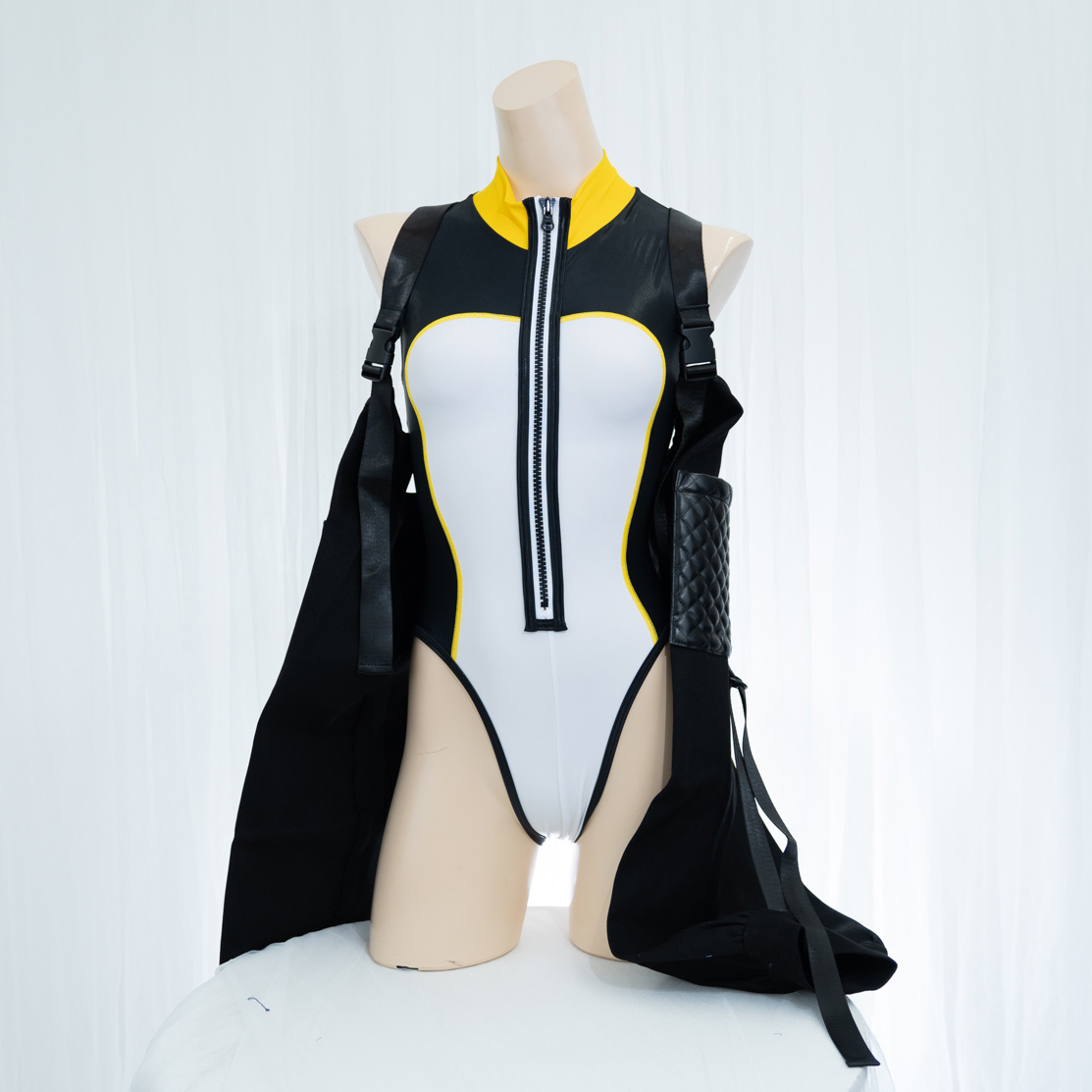 B0068 ペンギン水着 ぶか袖&ニーハイレッグカバーセット /M企画｜NANIKIRU