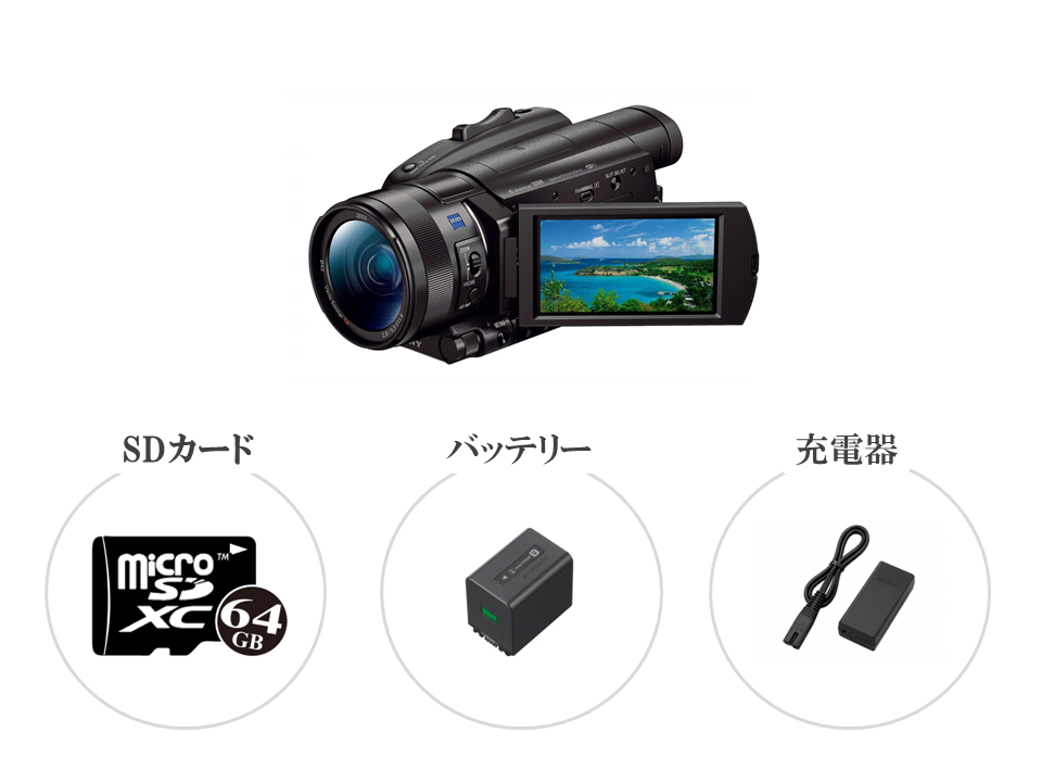 SONY 4Kビデオカメラ FDR-AX700 Handycam ハンディカム 1ヶ月～ ソニー