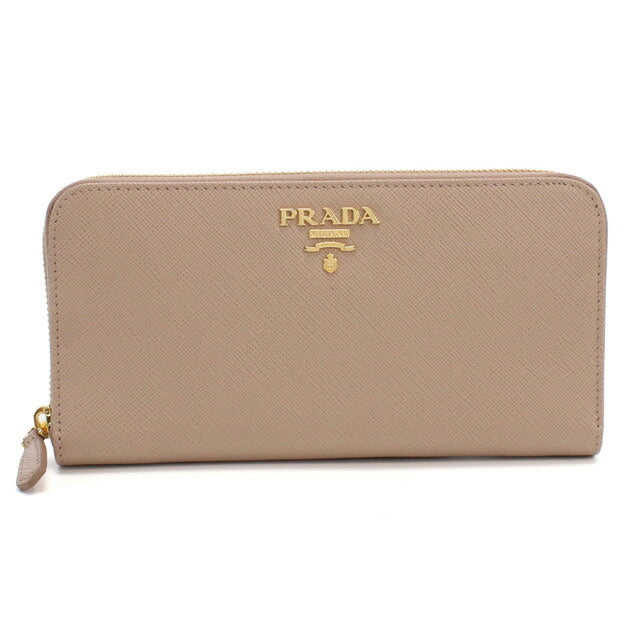 プラダ 長財布ラウンドファスナー レディース ブランド SAFFIANO METAL