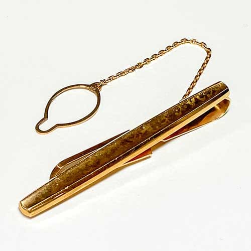 18金ネクタイピン石付き k18ネクタイピン k18刻印 ネクタイピン ☆ K18刻印