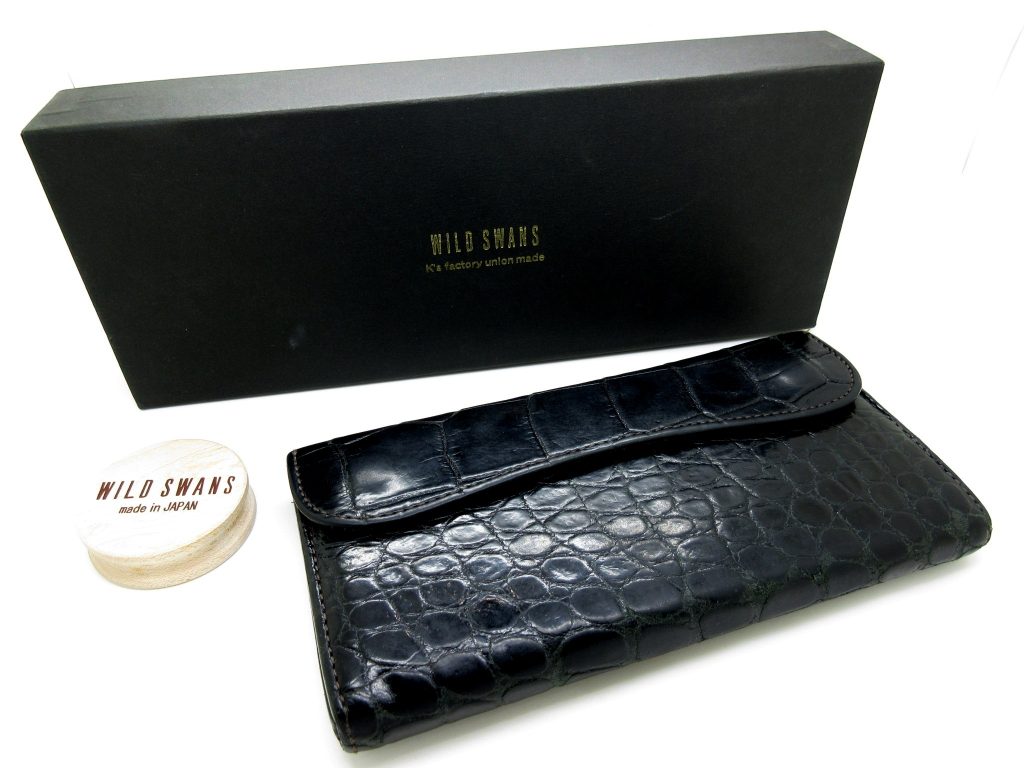WILDSWANS ワイルドスワンズ 長財布 WAVE クロコダイル ブラック