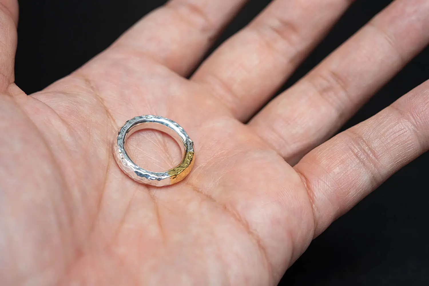 美しい指輪】 MOTO RT-02 月と太陽 リング (K24＆999SV)