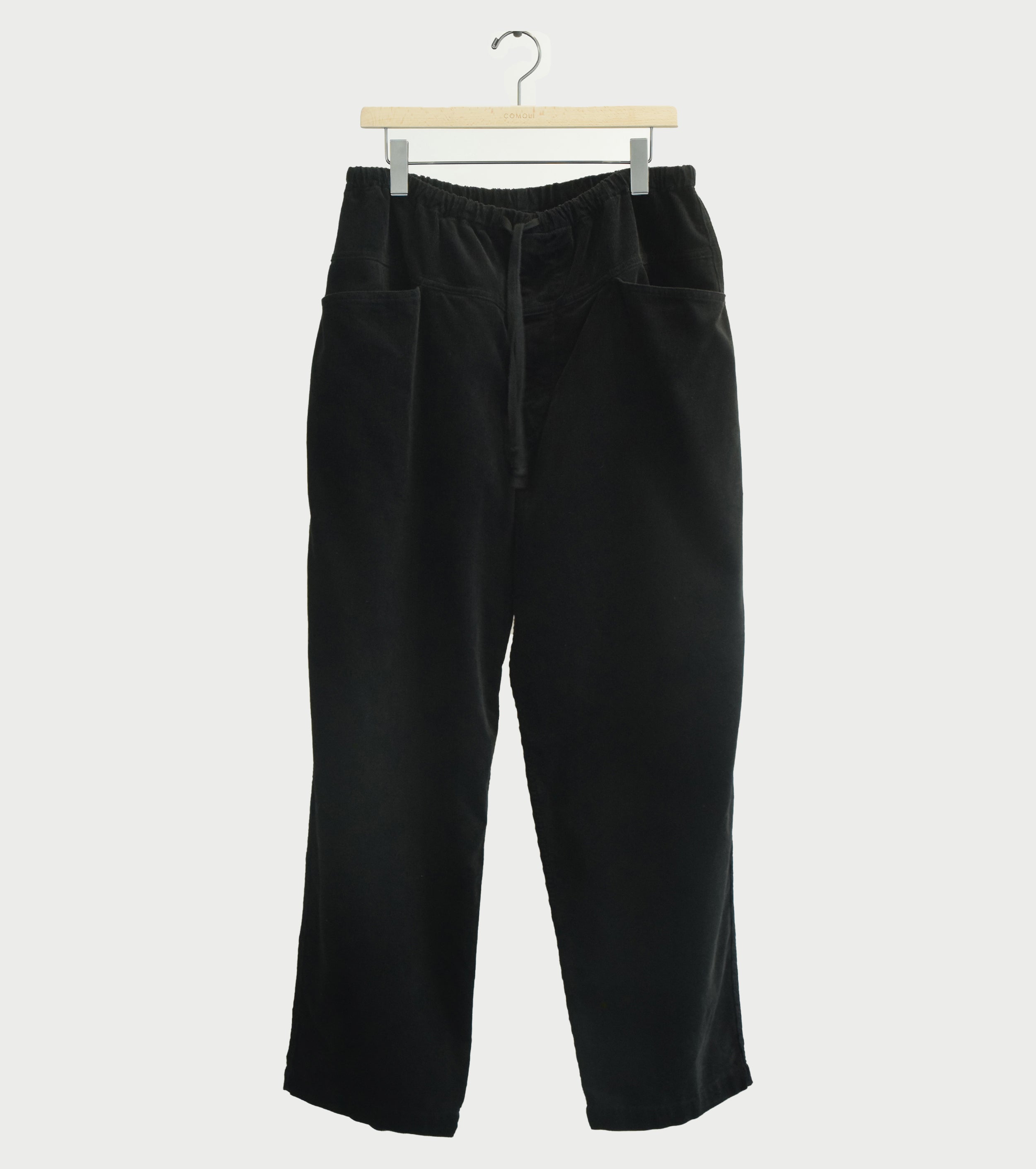 COMOLI Corduroy Drawstring Pants , Black – Navyblue