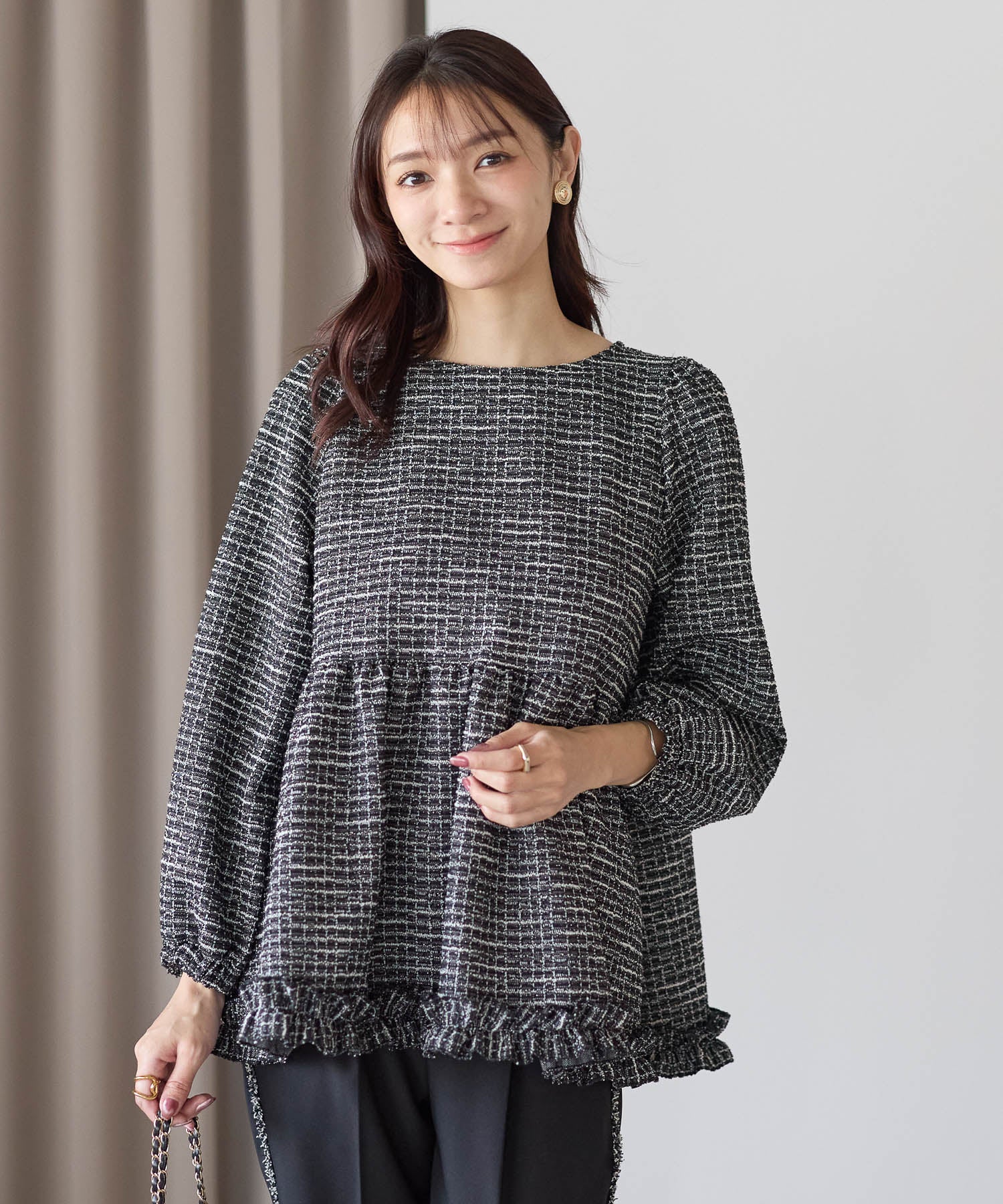 クラシカルリボンツイードトップス – Neigeオンラインストア