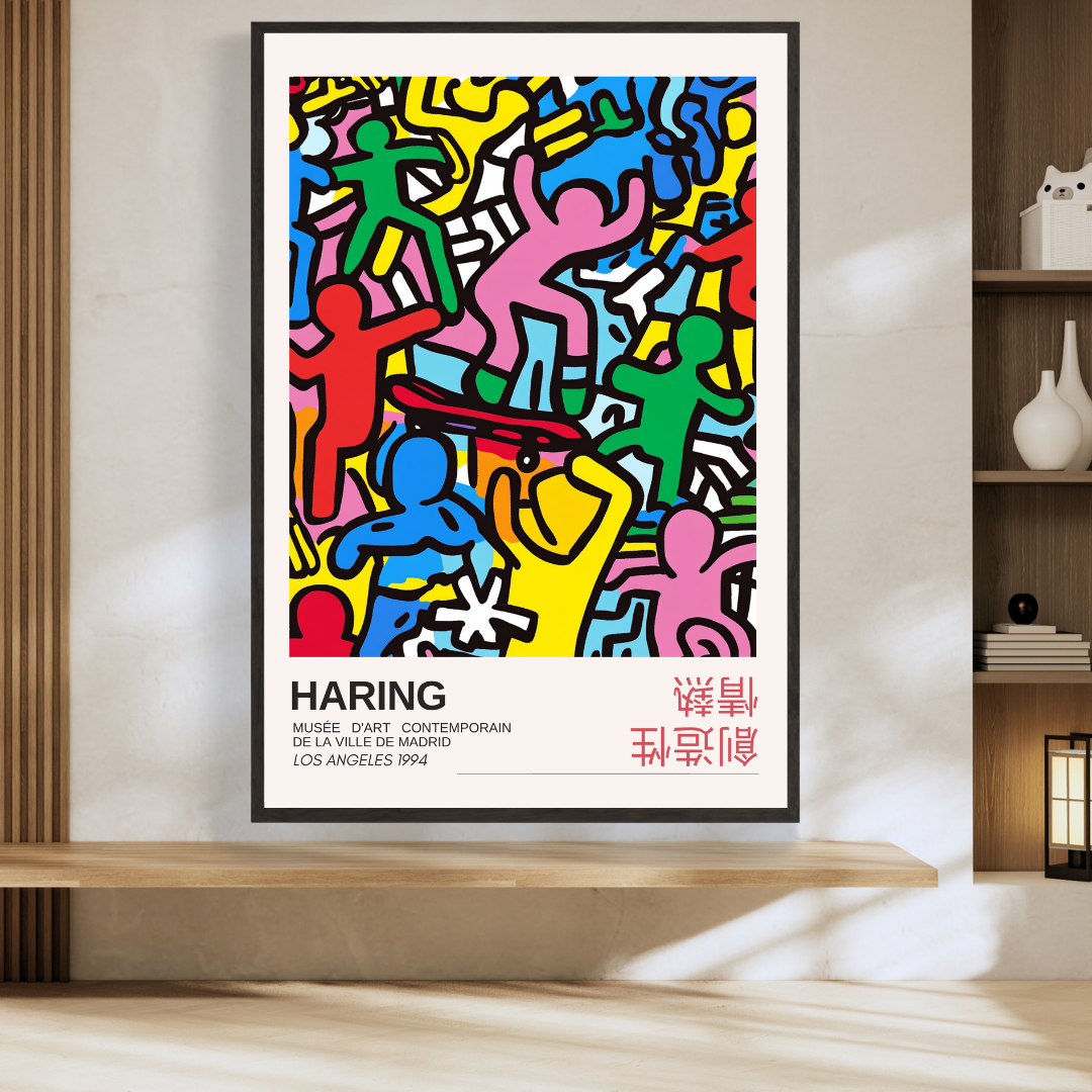 Quadro Keith Haring - Colored figures - Neibac - Spedizione gratuita