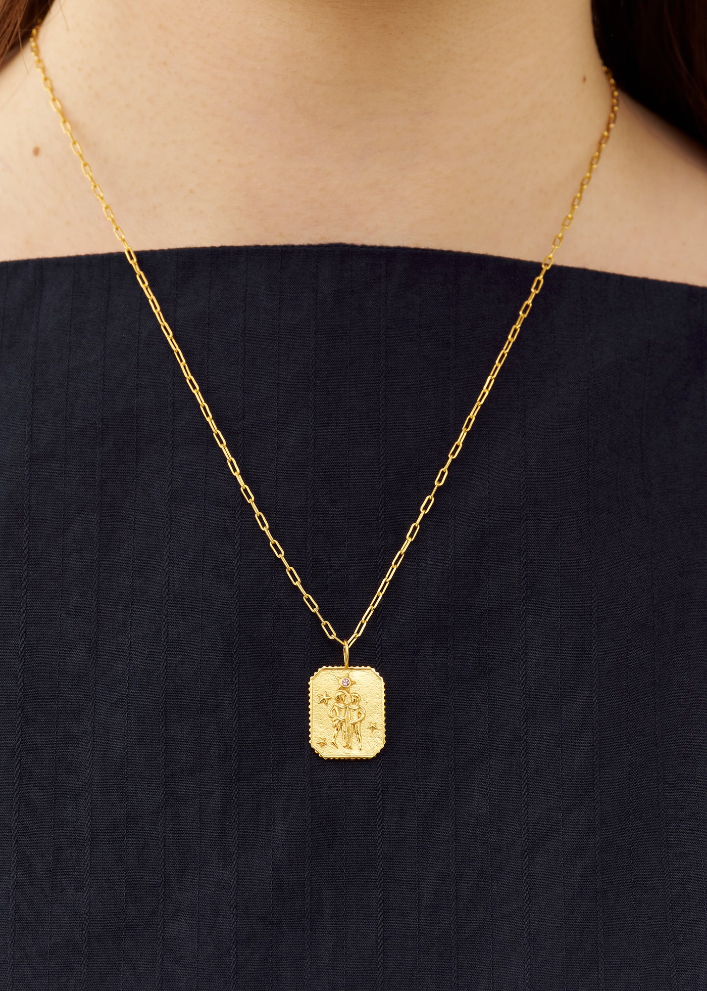 Astro Sign Plate Necklace GEMINI - 双子座 - | Pasand by ne Quittez