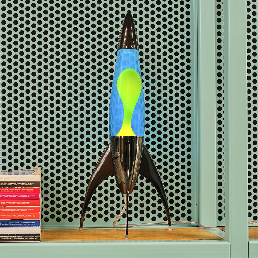 Telstar rocket lava lamp: Black - Classic Rocket Desk Lamps