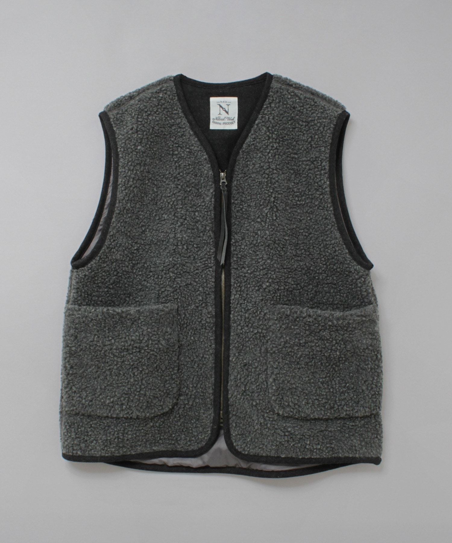 V0169 ウールボアベスト(F チャコール): アウター - RNA ONLINE STORE