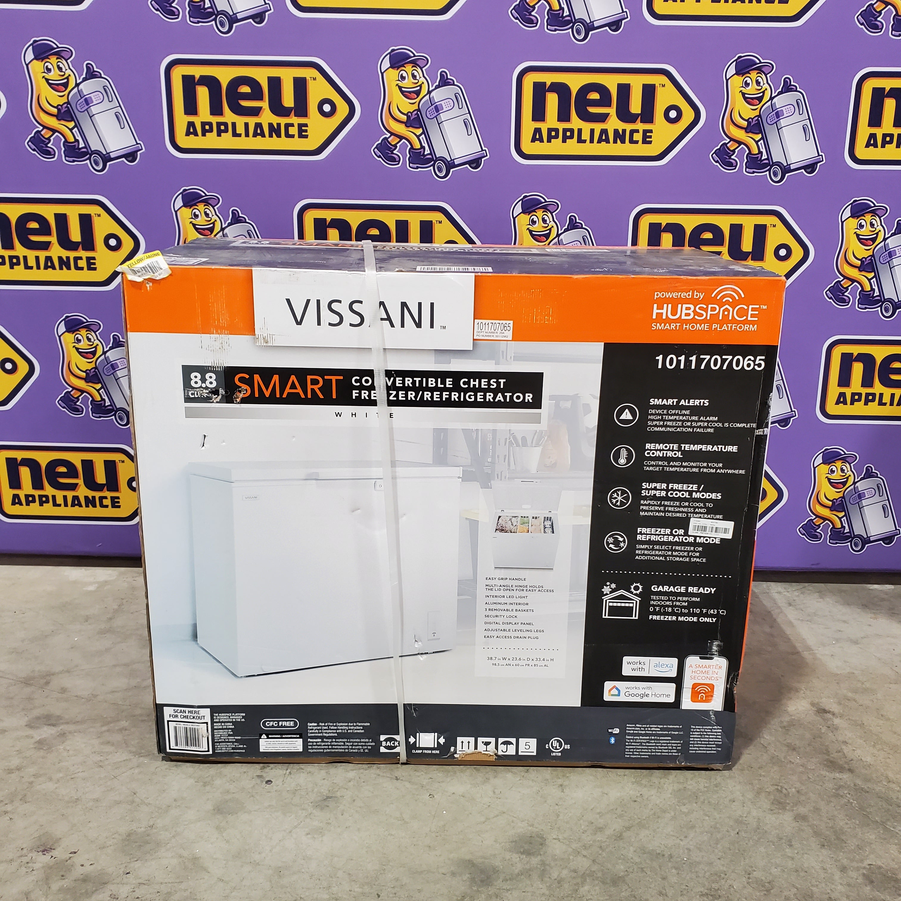 Vissani 8.8 cu. ft. Manual Defrost Convertible Garage Ready Chest Free