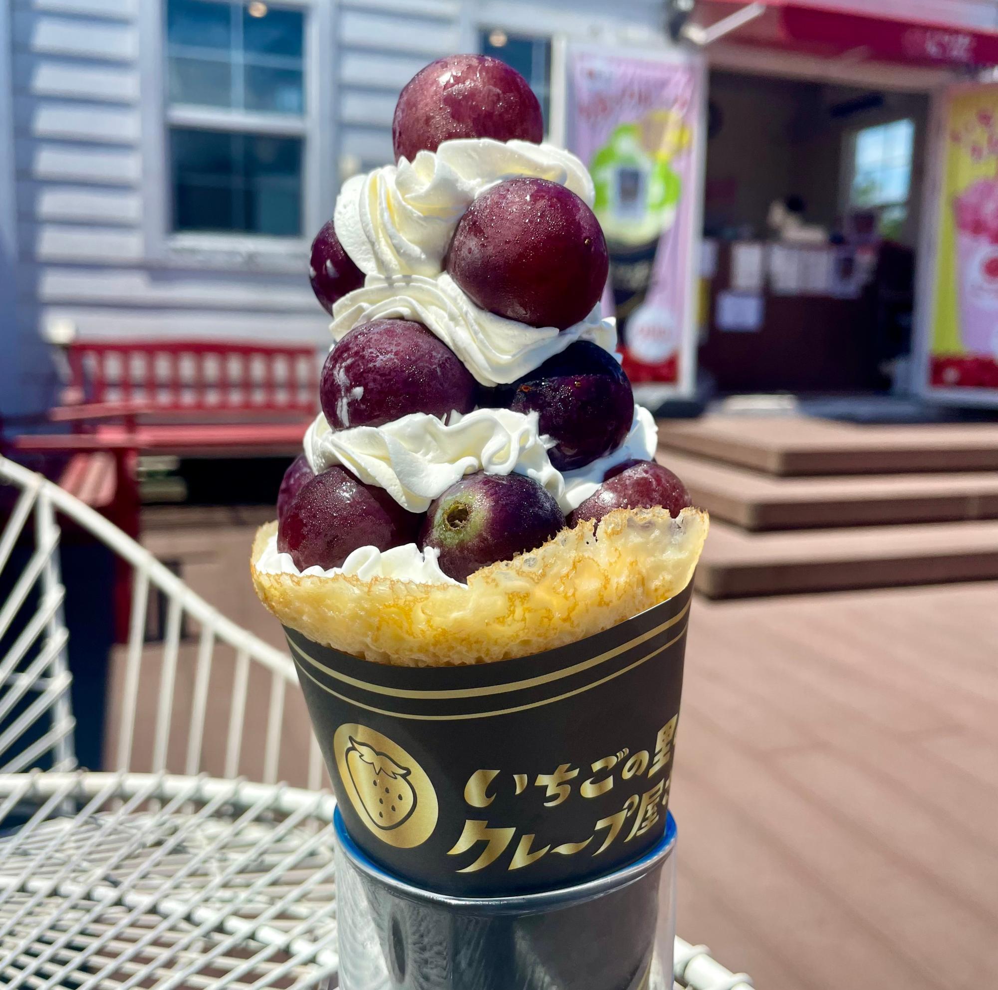 小山市】季節限定！極上ぶどう＆シャインマスカットのクレープがすごい