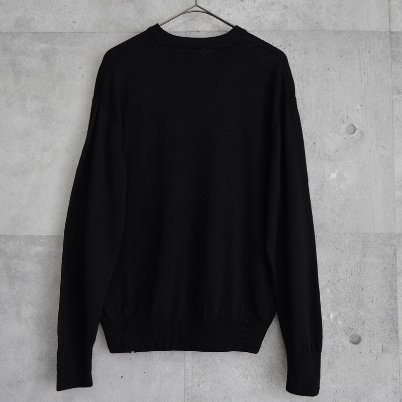 1990's イヴ・サンローラン カサンドラロゴ YSLロゴ ニット セーター M