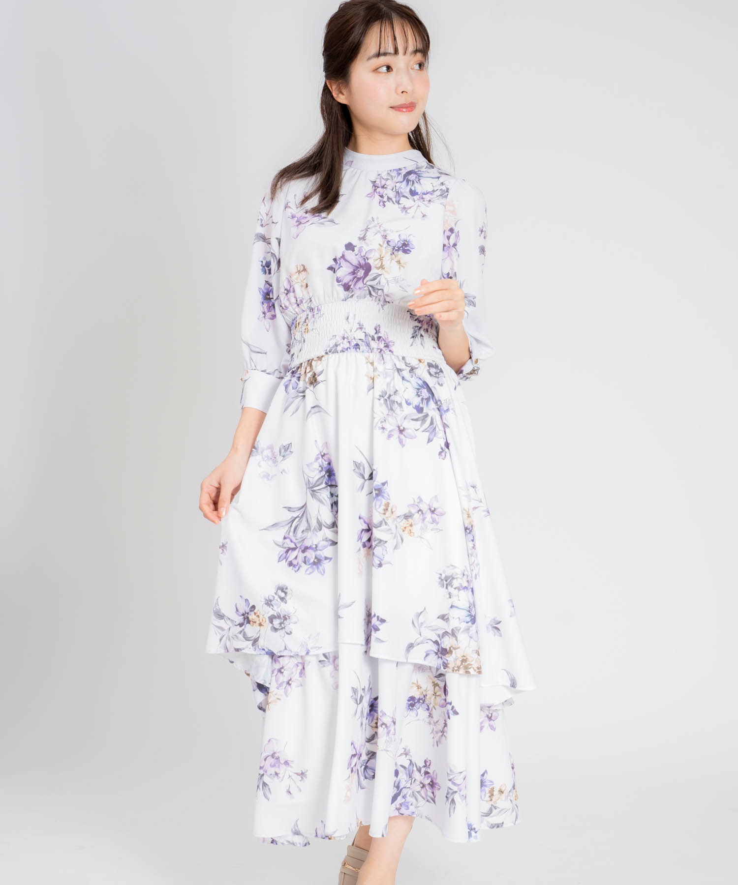 ティアードフラワーワンピース | ロングワンピース | NOELA OFFICIAL