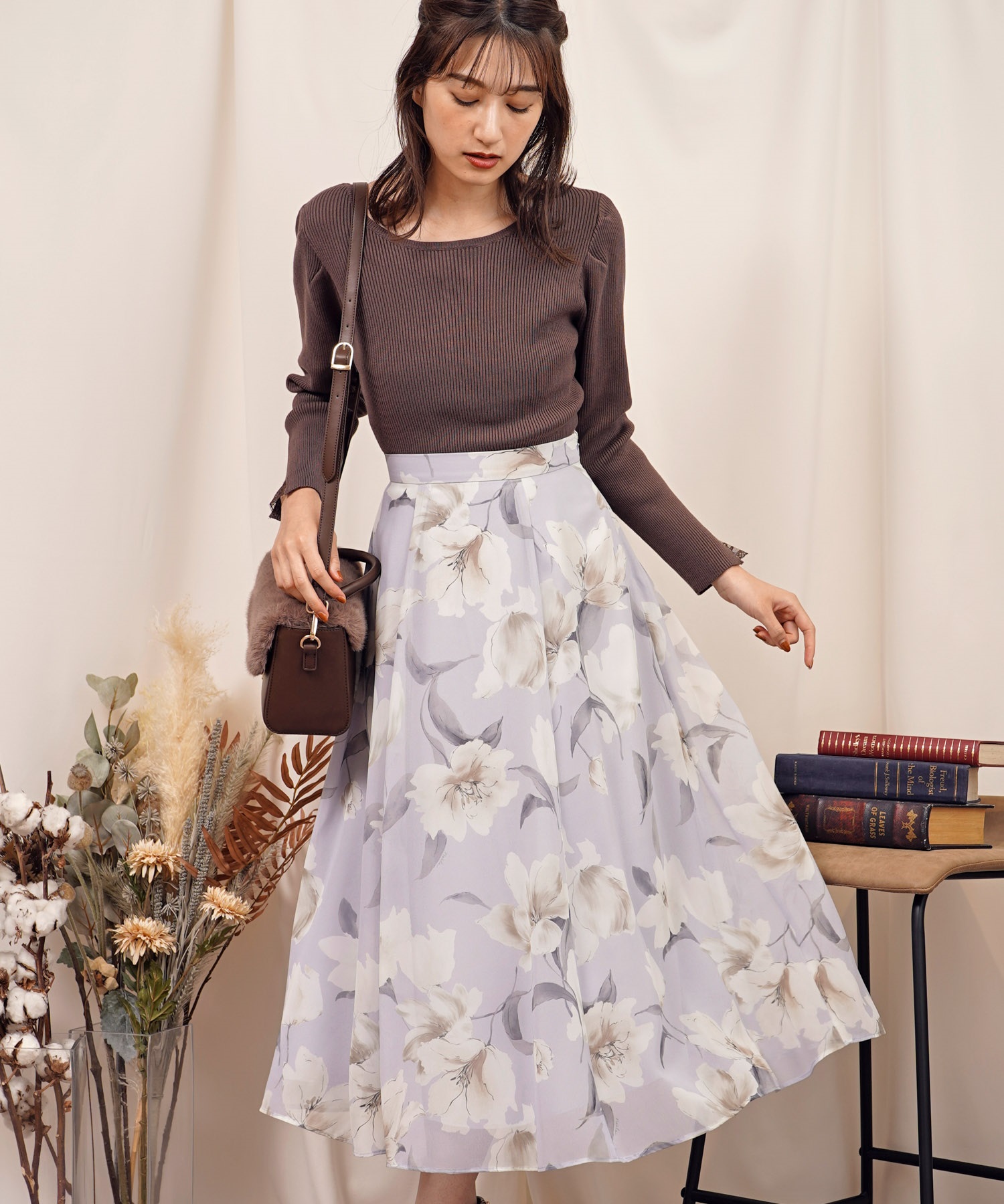 ぼかしフラワースカート | フレアスカート | NOELA OFFICIAL WEB STORE