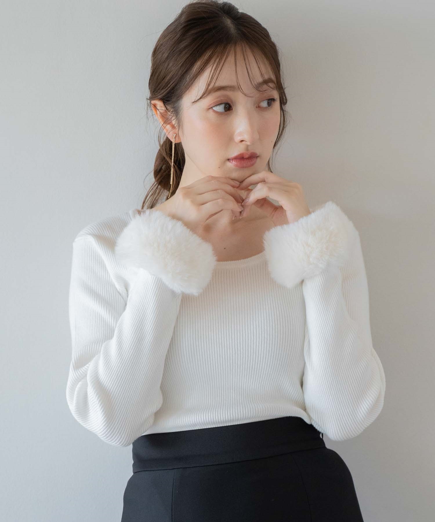 フェイクファースリーブニット | ニット | NOELA OFFICIAL WEB STORE