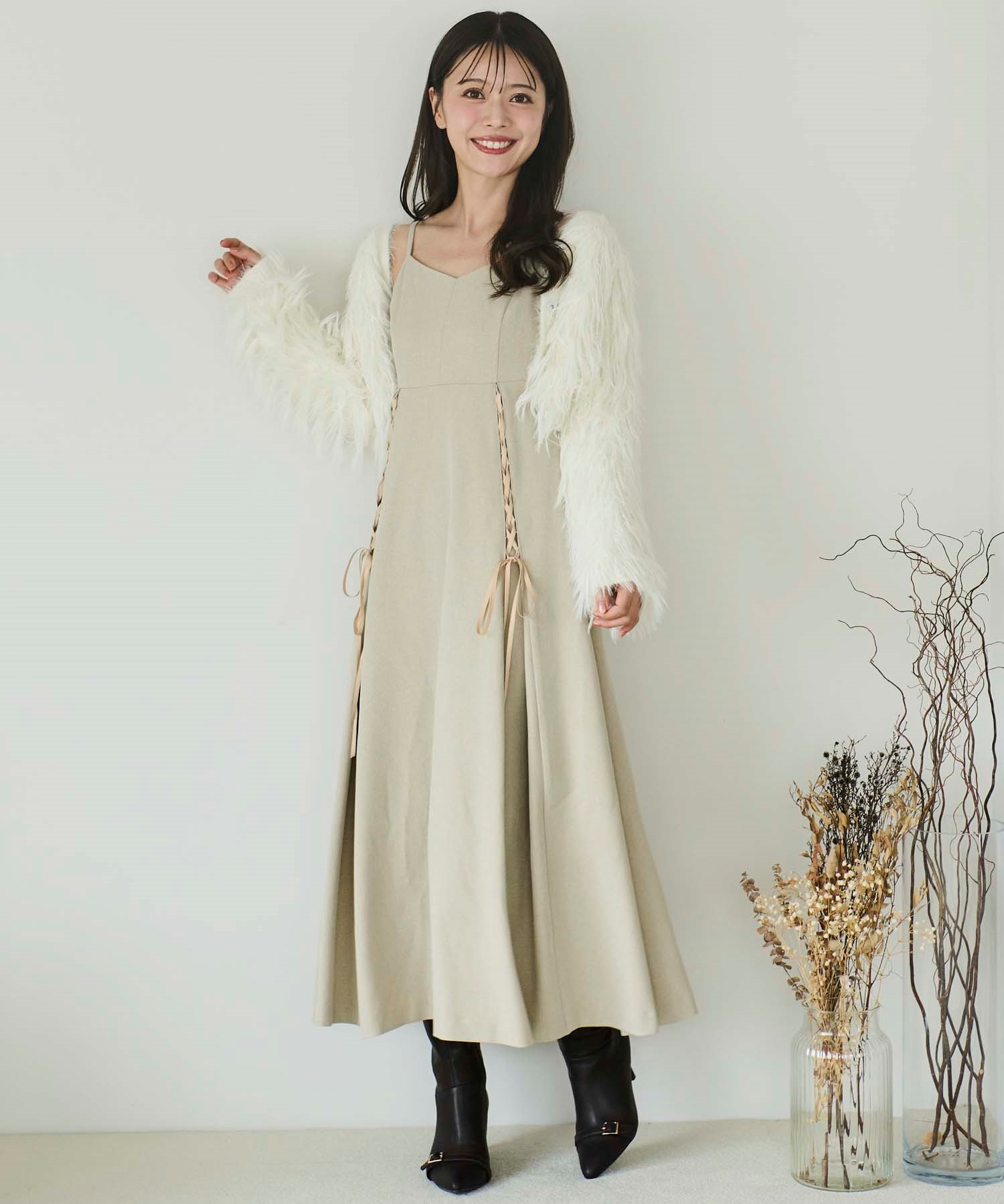 レースアップキャミワンピース | キャミワンピース | NOELA OFFICIAL