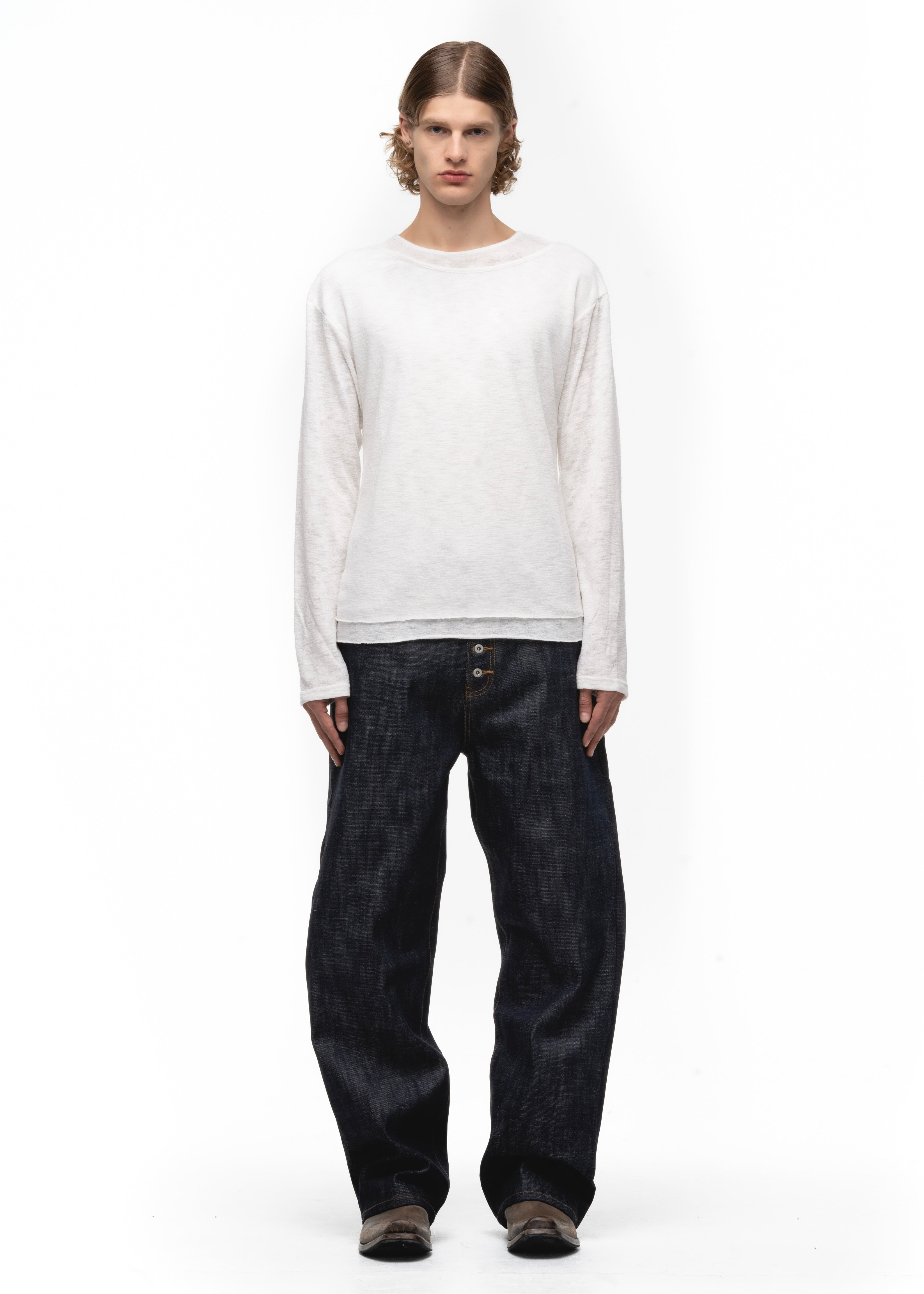JAPANESE DOUBLE-LAYERED LONGSLEEVE WHITE – NO/FAITH STUDIOS