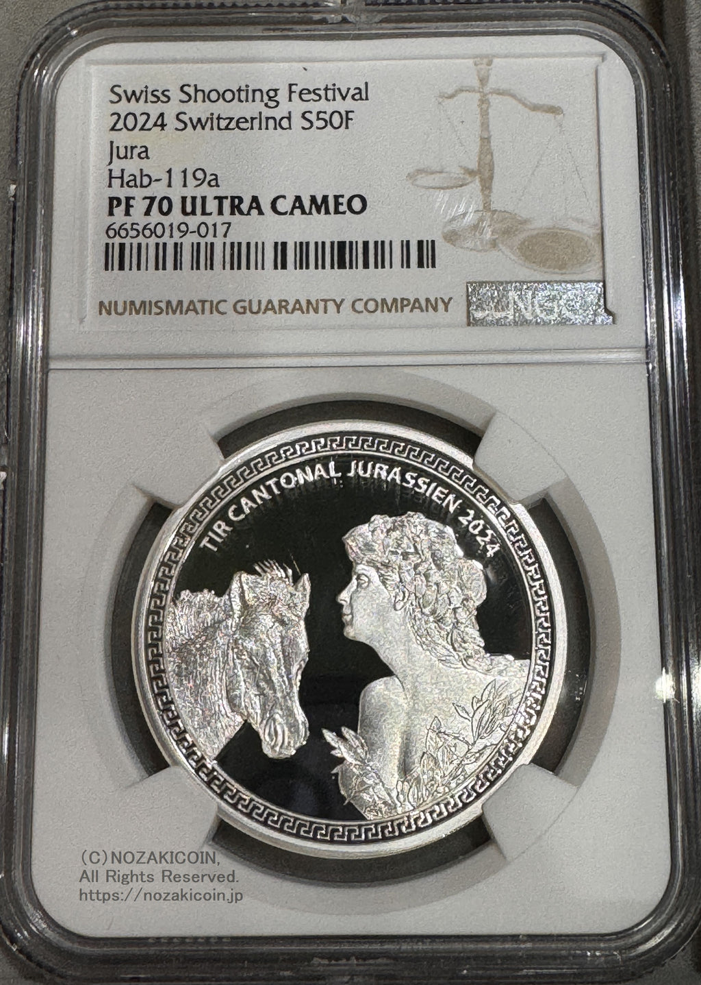 スイス 射撃祭 50フラン銀貨 2024 Jura NGC PF70 ULTRA CAMEO – 野崎コイン