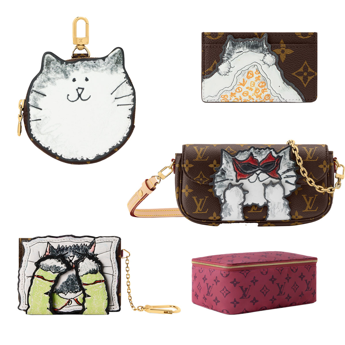 ルイ・ヴィトン 猫イラストノート2025 ルイ・ヴィトン、手描き風“猫