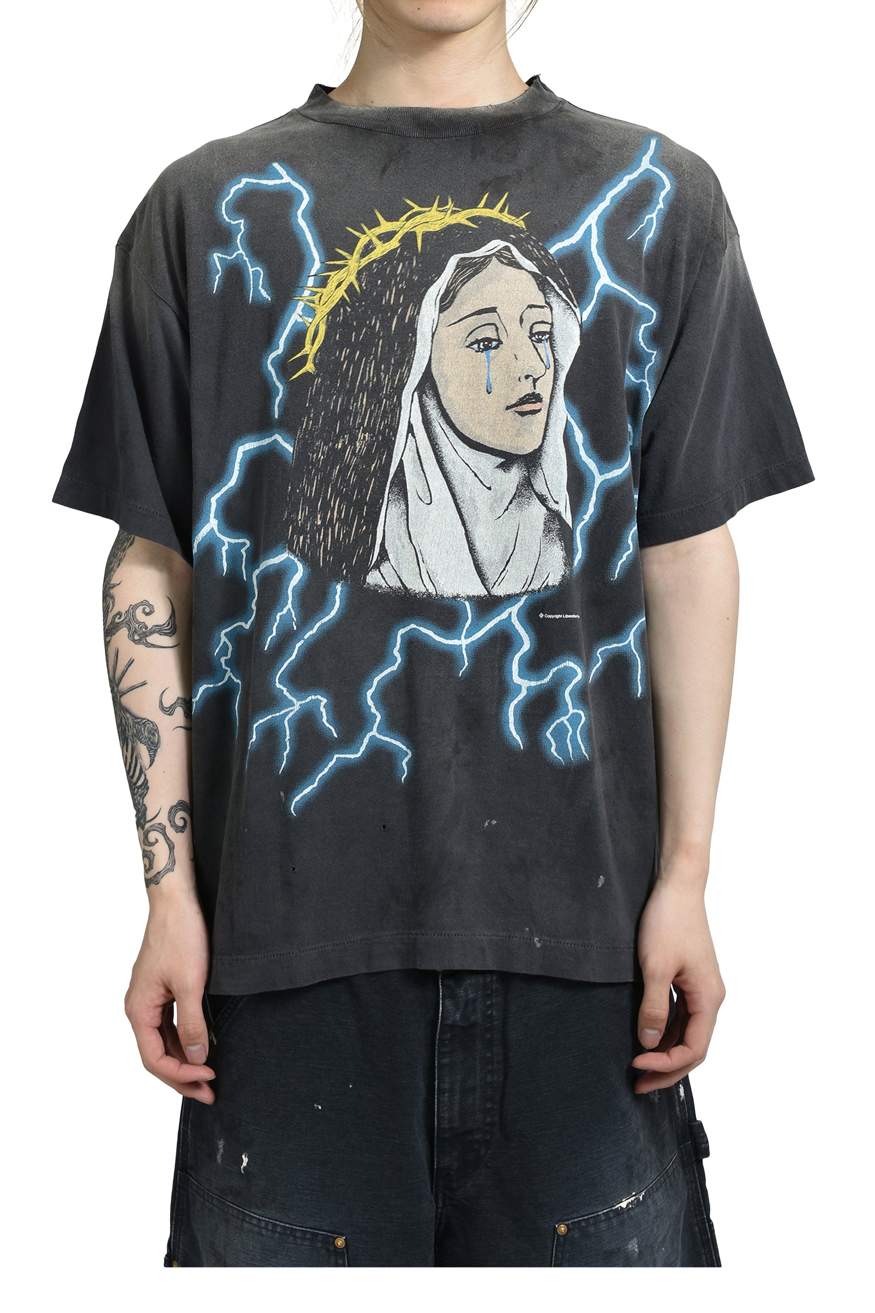 SAINT Mxxxxxx セント マイケル SS25 SS TEE/MARIA / BLK - NUBIAN