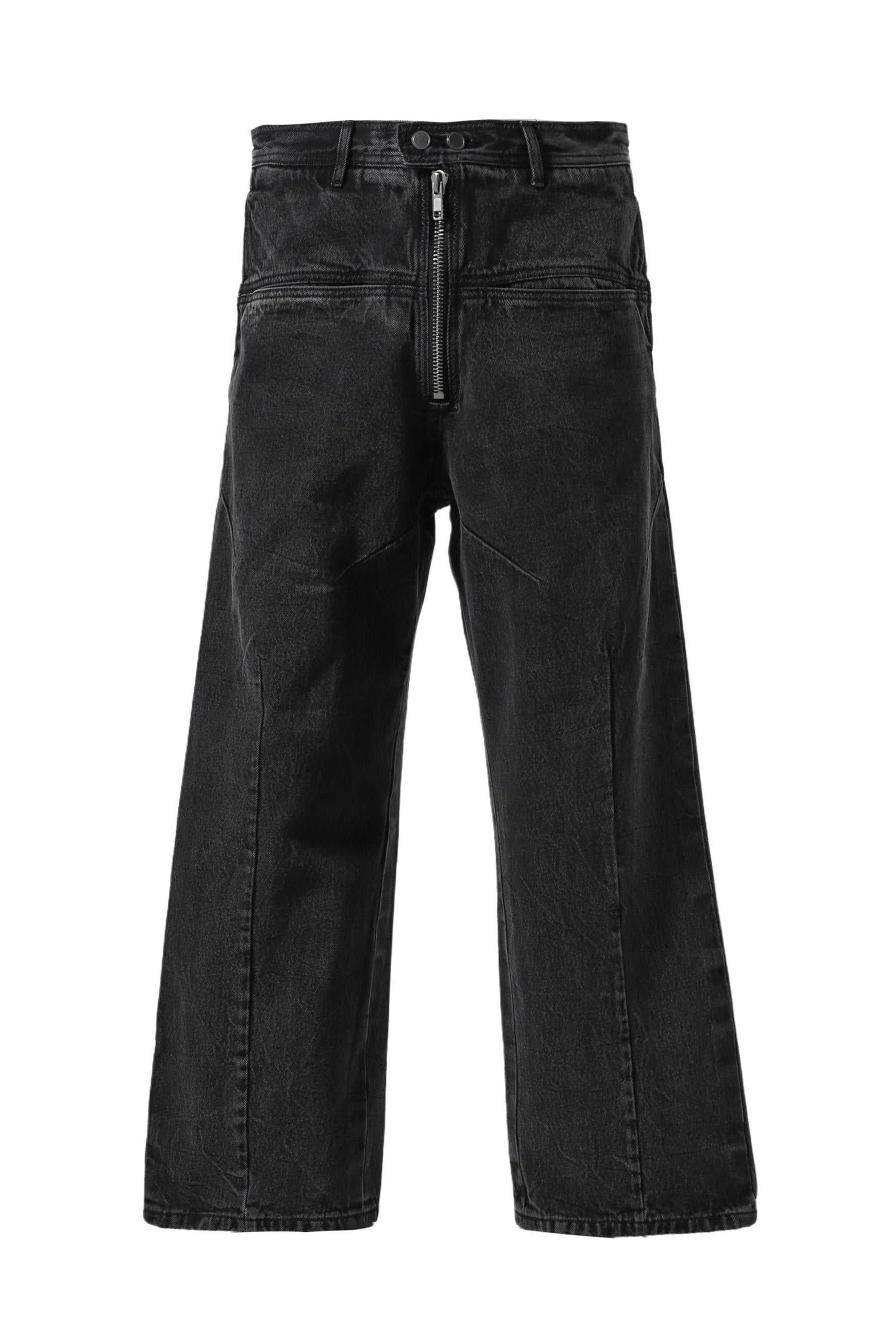 FILTH フィルス FW24 FRONT ZIP BAGGY DENIM / FADED BLK - NUBIAN