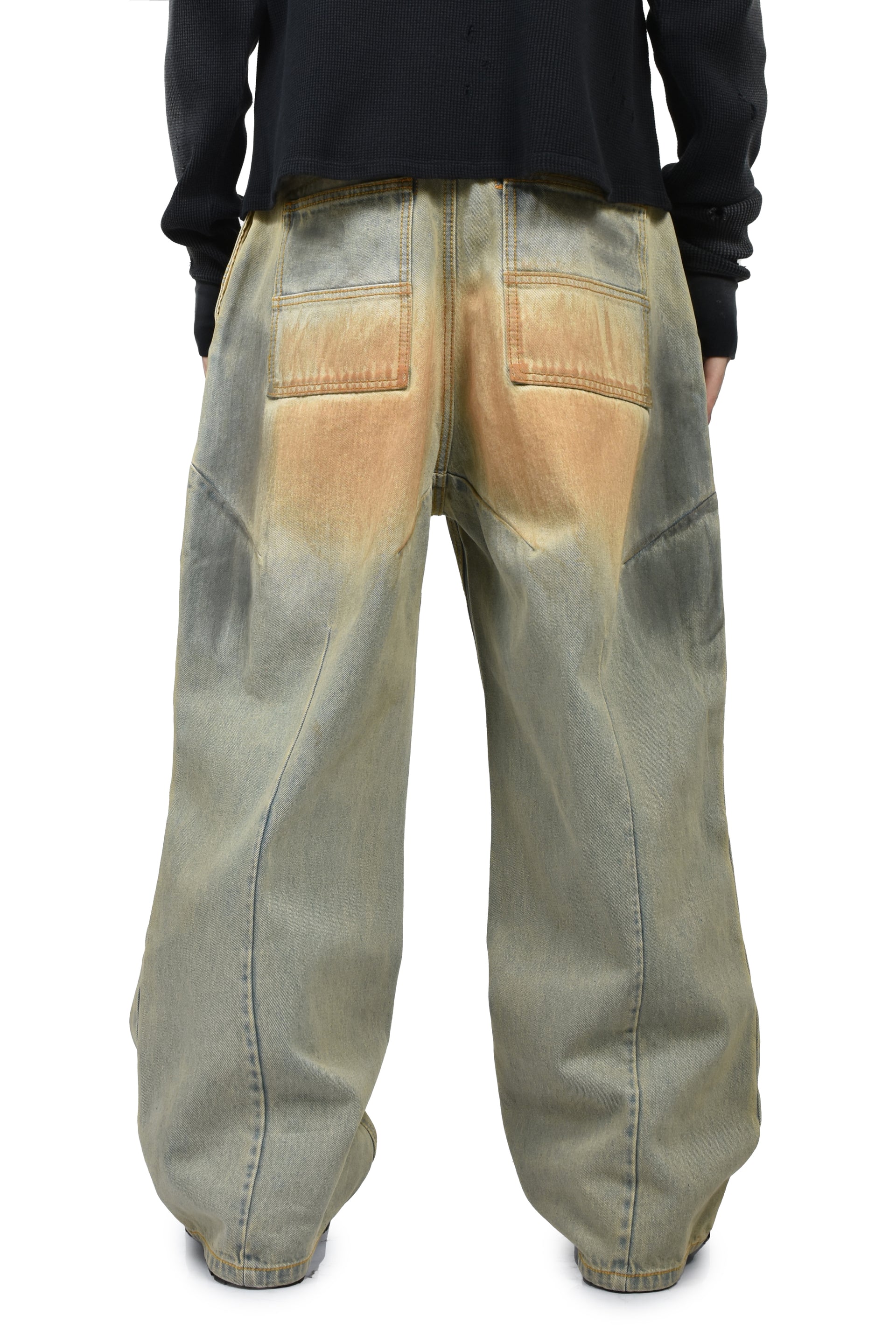 FILTH フィルス FW25 FRONT ZIP BAGGY DENIM V2 / DIRTY WASHED BLU