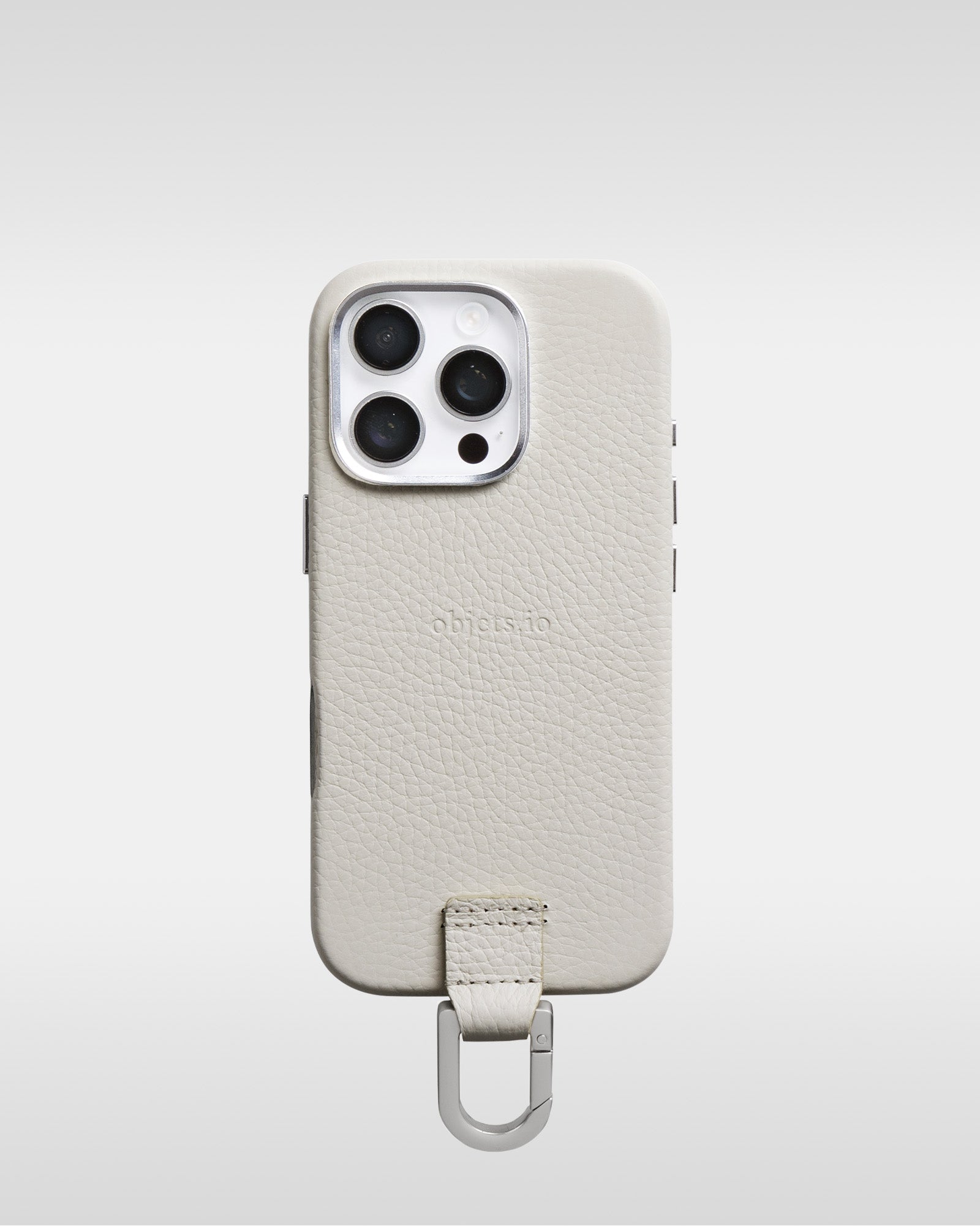 カラビナ付 iPhoneケース - マシュマロ - iPhone 17/16/15対応 – objcts.io