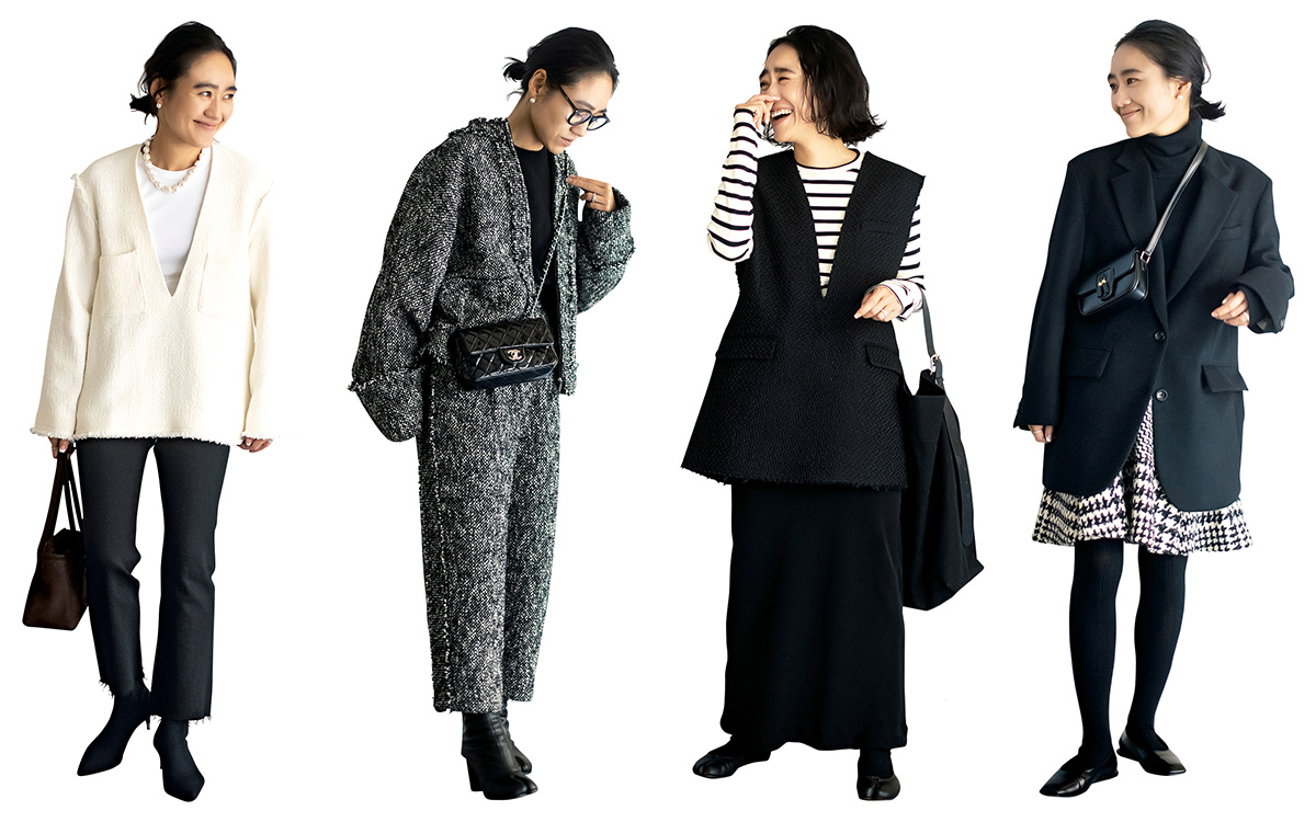 完売COEL38ツイードビッグテーラードジャケット白 ヨンア金子綾 Chaos