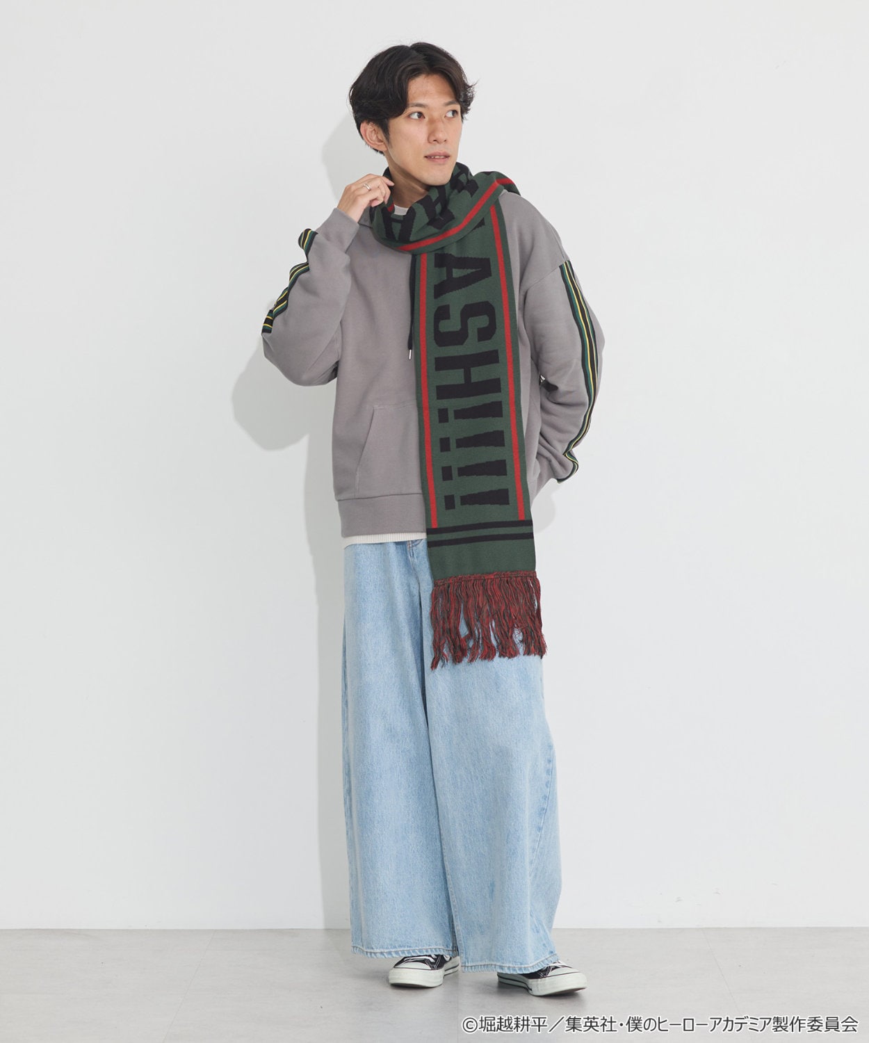 僕のヒーローアカデミア マフラー」爆豪勝己モデル 着用イメージ [画像