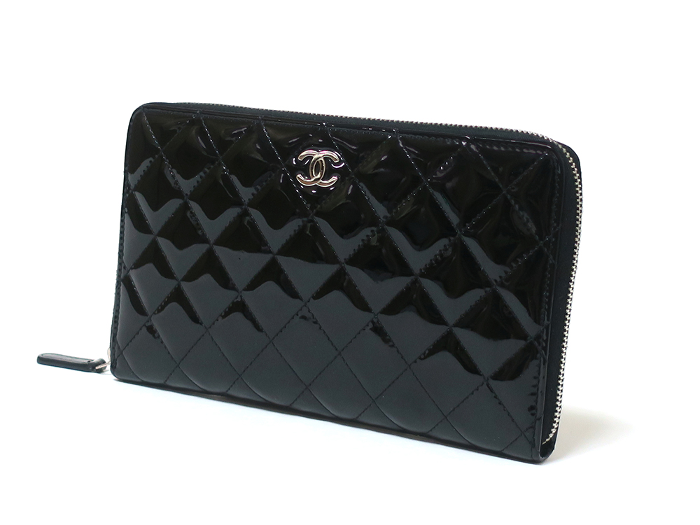 シャネル マトラッセ パテントレザー 長財布 A48982 | 【オオクラヤ
