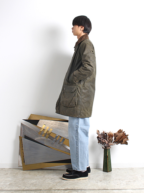 VINTAGE】91s 3warrant Barbour NORTHUMBRIA Sage C38 - 毎日を楽しく