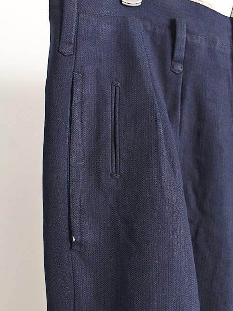 USED】70s JAPAN VINTAGE NAVY GABARDINE TROUSERS-OIKOS 毎日を楽しく