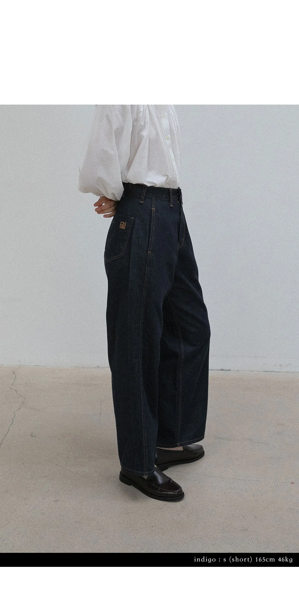 wide stitch jeans | OHOTORO