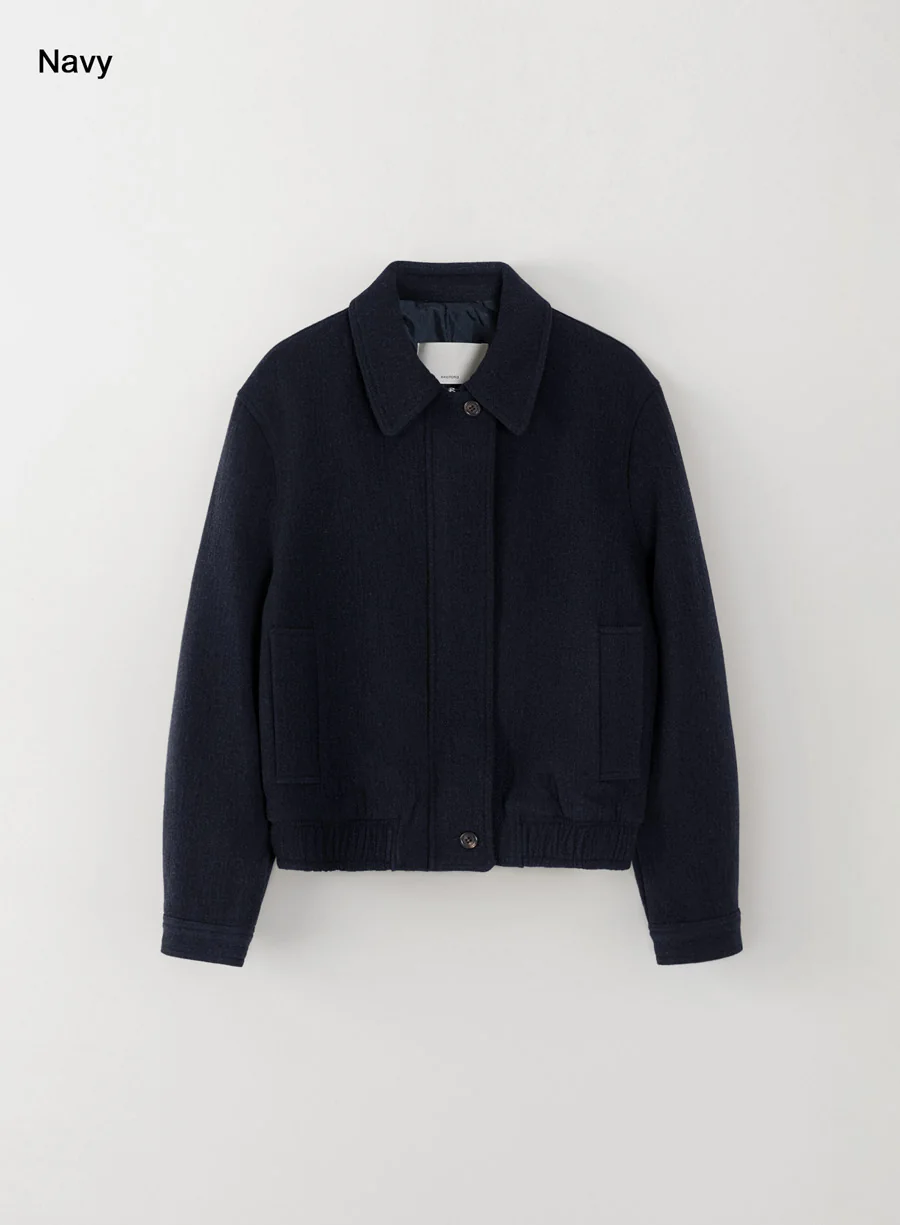 mannish wool blouson | OHOTORO