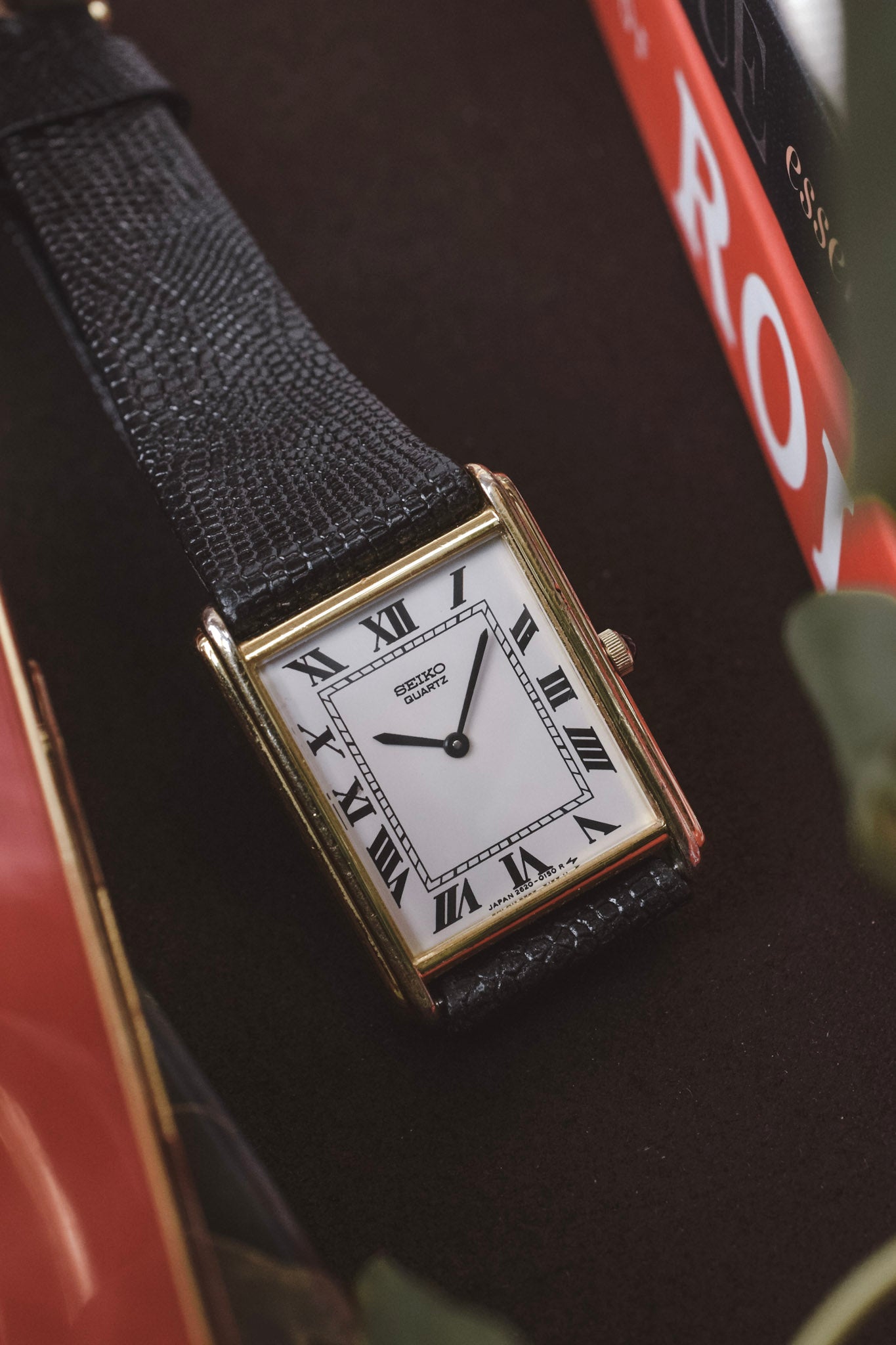 1980 Seiko Stepped Roman Tank – Oldtimer Watch Shop