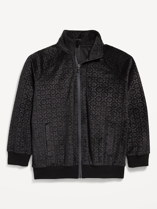 Oversized Embossed Velour Track Jacket for Boys | Old Navy