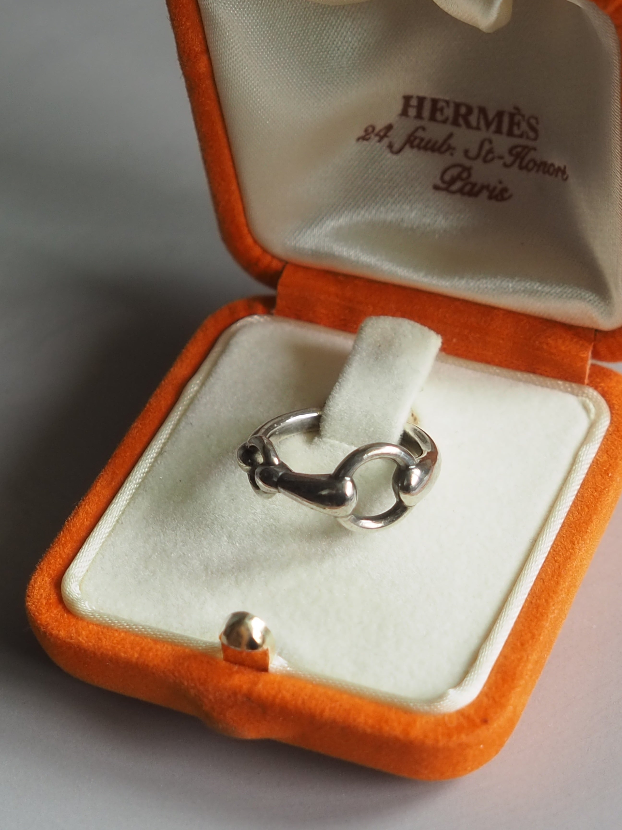 VINTAGE HERMES ヴィンテージ エルメス ホースビット リング シルバー