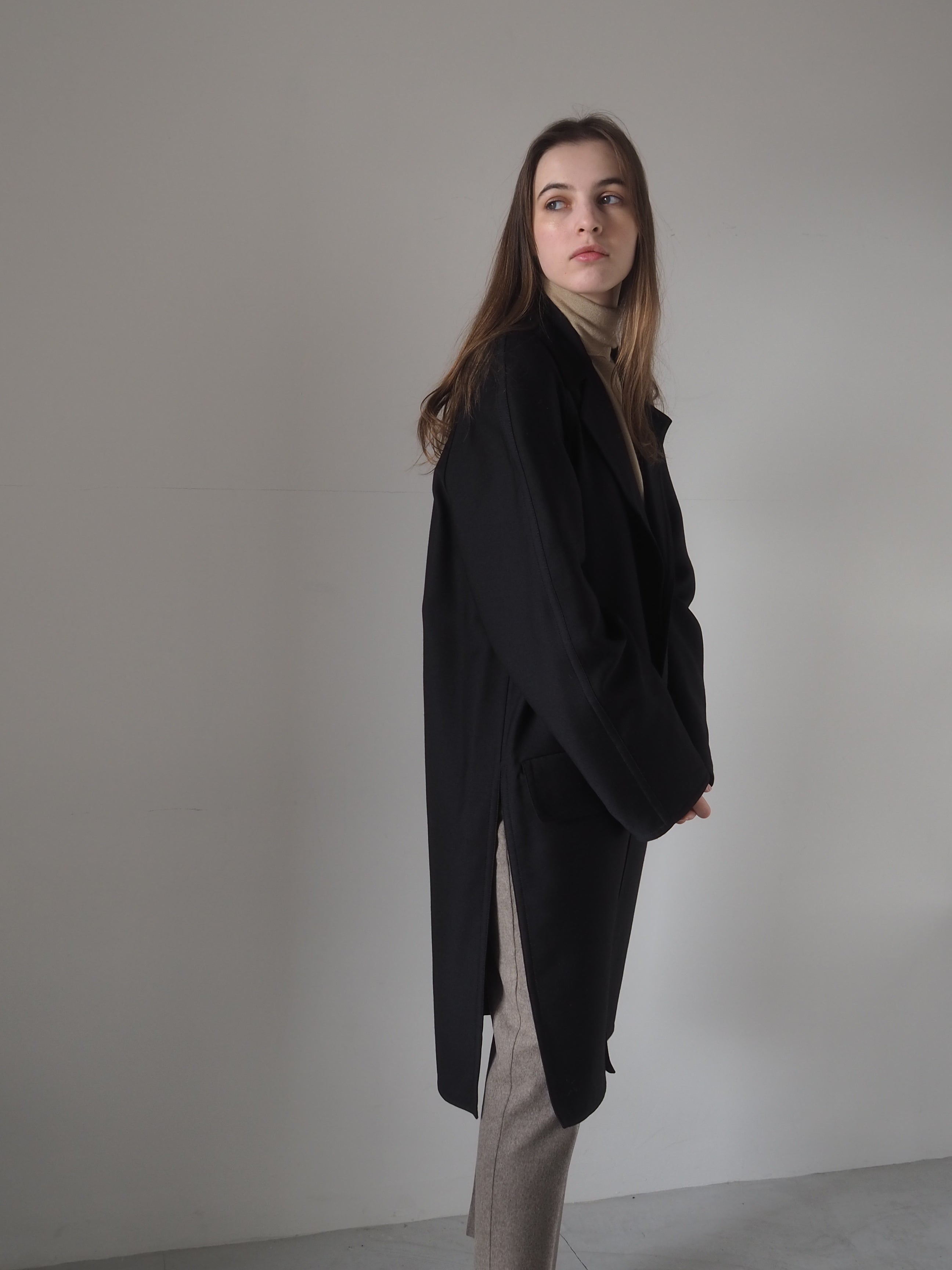 セリーヌ CELINE ボタンレス ウール コート フィービー スプリング