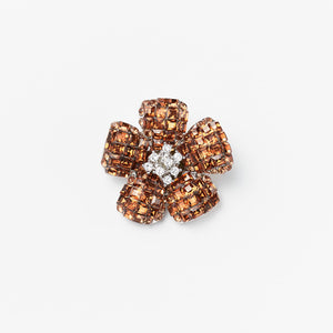 FOXEYクリスタル風花形ブローチ 約4cm FOXEYクリスタル風花形ブローチ