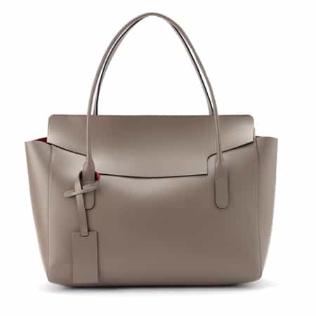 レザー バイカラー フラップトートバッグ（2248109）｜BARNEYS NEW