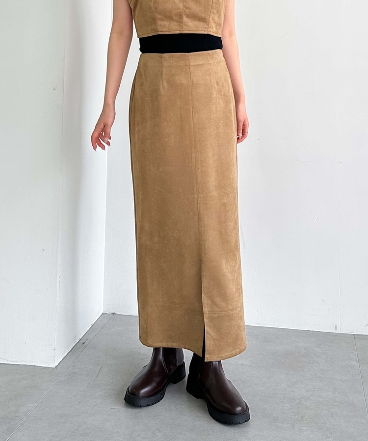 スエードロングタイトスカート(M CAMEL): スカート｜PMbox P&M
